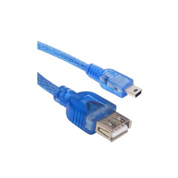 Powermaster 30 cm 5 Pin Erkek-Dişi Şeffaf iPod USB Kablo