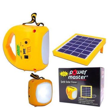 Powermaster 33399 Tek Panelli Şarjlı Solar Aydınlatma Seti