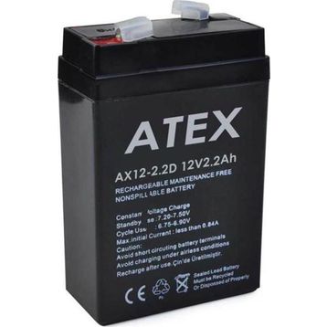 Powermaster 70x46x101 mm 12 Volt 2.2 Amper Dik Kare Akü