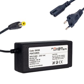 Powermaster 9V-5A 2.5mm Uç Pos Makinesi Adaptörü