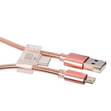 Powermaster Android-Micro Usb Serisi Type C Örgülü Kısa Şarj Data Kablosu
