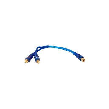 Powermaster Anfi Y Kablo 1 Dişi 2 Erkek 25 cm Silikon Mavi Kablo
