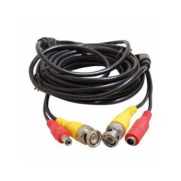 Powermaster Bnc-Bnc Dişi-Erkek Jack'lı 15 Metre Kablo+Power Kablo