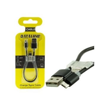 Powermaster Dataline Android Serisi Type C Aparatlı Örgülü Kısa Şarj Kablosu