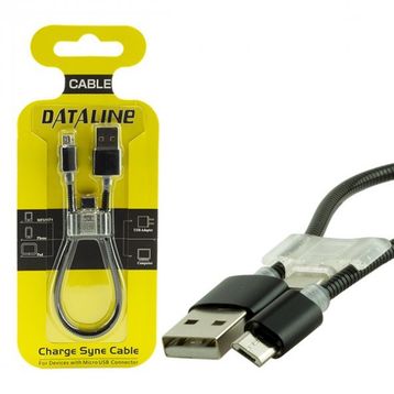 Powermaster Dataline Android Serisi Type C Aparatlı Örgülü Kısa Şarj Kablosu