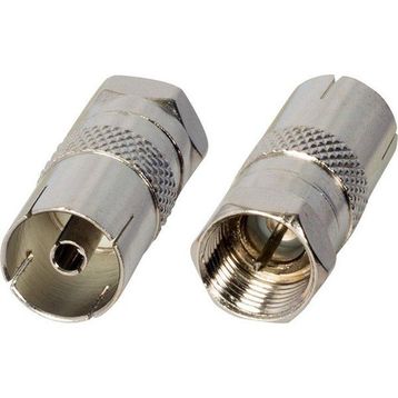 Powermaster F Konnektör Erkek 60 Ohm Dişi Çevirici Metal Konnektör