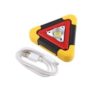 Powermaster HB-6609 Solar Şarjlı 500 Lümen Çok Fonksiyonlu Üçgen Reflektör Işıklı İkaz Lambası