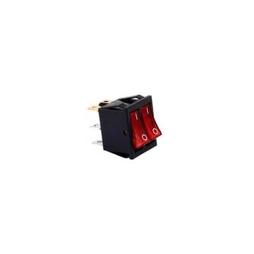 Powermaster Işıklı Kırmızı İkili Soba Anahtarı