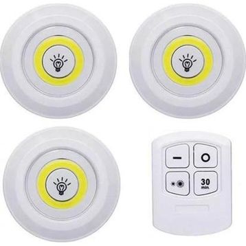 Powermaster PM-15084 3'lü Kumandalı Pilli Dokunmatik Portatif Cob Led Işık Aydınlatma