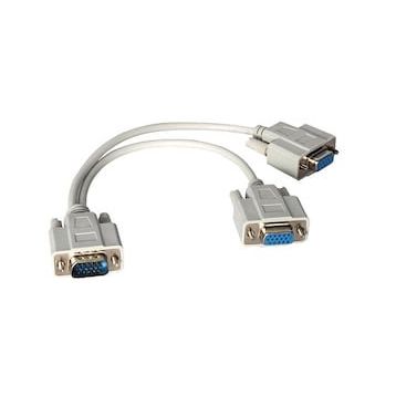Powermaster PM-1557 1x VGA Erkek To 2x VGA Dişi 30 cm Çevirici Kablo