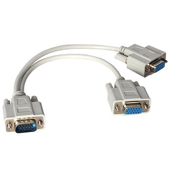 Powermaster PM-1557 1x VGA Erkek To 2x VGA Dişi 30 cm Çevirici Kablo