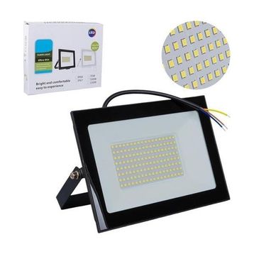 Powermaster PM-22572 100W 220V 6500K IP66 Siyah Slim Kasa Beyaz Led Projektör