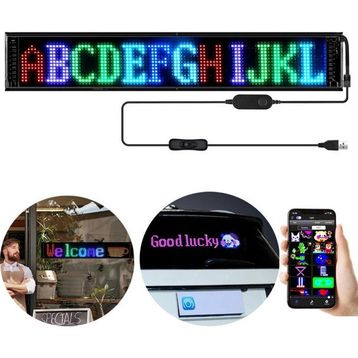 Powermaster PM-23823 12x98 cm RGB Kayan Yazı Oto Led Tabela