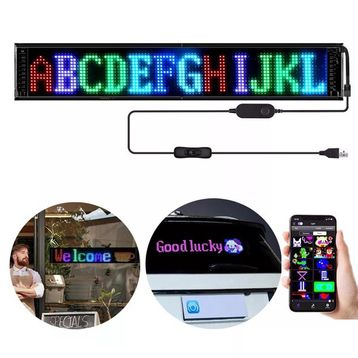 Powermaster PM-23823 12x98 cm RGB Kayan Yazı Oto Led Tabela