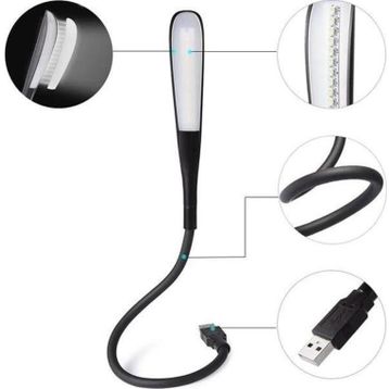 Powermaster PM-24561 14 Ledli Siyah Esnek USB Led Lamba