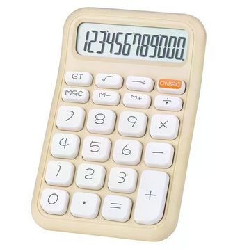 Powermaster PM-25408 Krem 150x90 mm Beyaz Tuş 12 Haneli Hesap Makinesi