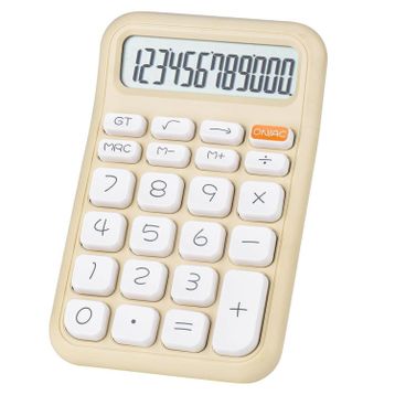 Powermaster PM-25408 Krem 150x90 mm Beyaz Tuş 12 Haneli Hesap Makinesi