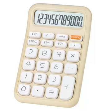 Powermaster PM-25408 Krem 150x90 mm Beyaz Tuş 12 Haneli Hesap Makinesi