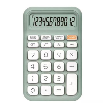 Powermaster PM-25410 Yeşil 150x90 mm Beyaz Tuş 12 Haneli Hesap Makinesi