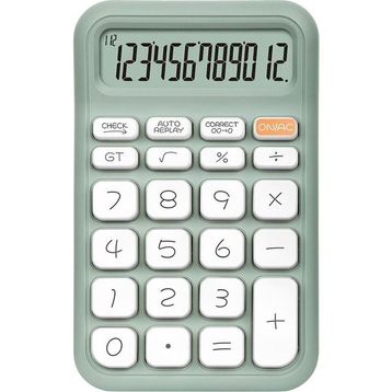 Powermaster PM-25410 Yeşil 150x90 mm Beyaz Tuş 12 Haneli Hesap Makinesi