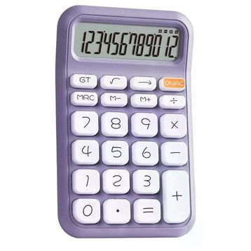 Powermaster PM-25411 Mor 150x90 mm Beyaz Tuş 12 Haneli Hesap Makinesi