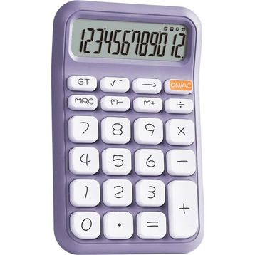 Powermaster PM-25411 Mor 150x90 mm Beyaz Tuş 12 Haneli Hesap Makinesi