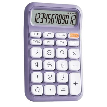 Powermaster PM-25411 Mor 150x90 mm Beyaz Tuş 12 Haneli Hesap Makinesi