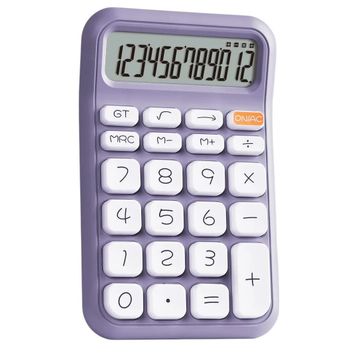 Powermaster PM-25411 Mor 150x90 mm Beyaz Tuş 12 Haneli Hesap Makinesi
