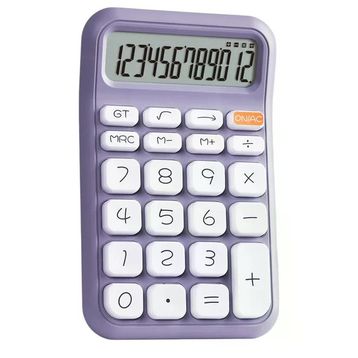 Powermaster PM-25411 Mor 150x90 mm Beyaz Tuş 12 Haneli Hesap Makinesi