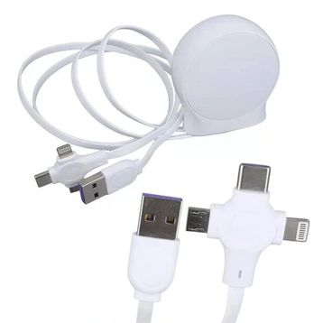 Powermaster PM-27143 1 mt Makaralı 3in1 Lightning Type-C Şarj Kablosu