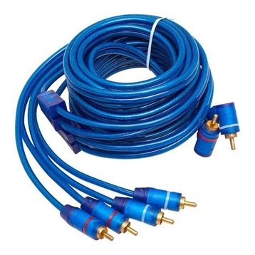 Powermaster PM-425 2 Rca Erkek + 4 Rca Erkek 5 mt Mavi Kablo