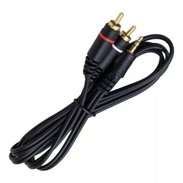Powermaster PM-4283 2 RCA Erkek + 3.5 mm Stereo Erkek Gold 1.5 mt Kablo