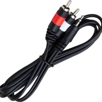 Powermaster PM-4283 2 RCA Erkek + 3.5 mm Stereo Erkek Gold 1.5 mt Kablo