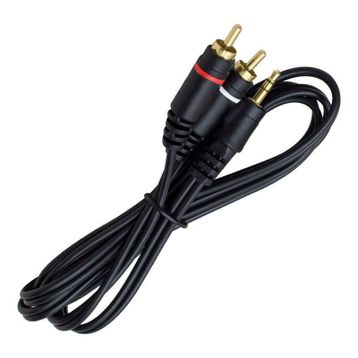 Powermaster PM-4283 2 RCA Erkek + 3.5 mm Stereo Erkek Gold 1.5 mt Kablo