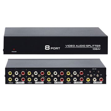 Powermaster PM-4832 8 Port Video Audio Splitter
