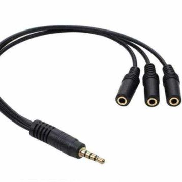 Powermaster PM-4871 3 Port 3.5 mm Splitter Kulaklık Mikrofon Çoklayıcı Çevirici Dönüştürücü Adaptör