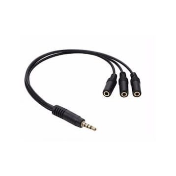 Powermaster PM-4871 3 Port 3.5 mm Splitter Kulaklık Mikrofon Çoklayıcı Çevirici Dönüştürücü Adaptör