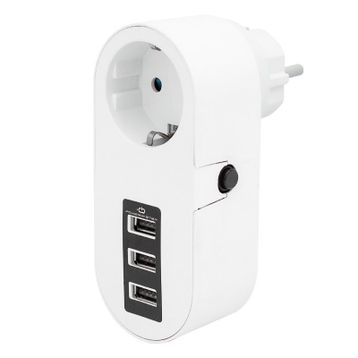 Powermaster PM-4913 10 A 2500 W 3xUSB Tekli Termal Akım Korumalı Priz