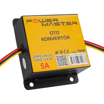 Powermaster PM-7896 24-12 Volt 5 Amper Oto Konvertör