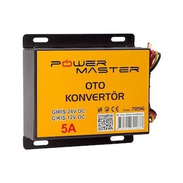 Powermaster PM-7896 24-12 Volt 5 Amper Oto Konvertör