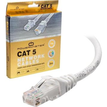 Powermaster PM-7959 Gri CAT 5 3 mt Ethernet Network Kablosu