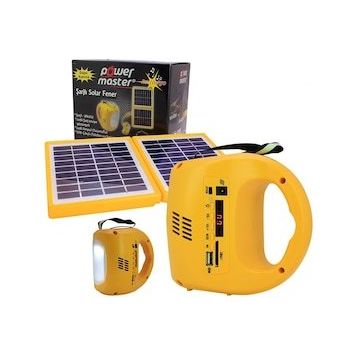 Powermaster Radyolu Şarjlı Solar Aydınlatma Seti