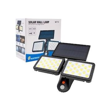 Powermaster W770B Sensörlü 36 Cob Ledli Solar Aydınlatmalı Duvar Lambası