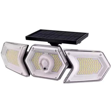 Powermaster W774A Solar Güneş Enerjili Geniş Açılı Çift Kanatlı 254 SMD Ledli 3 Modlu Beyaz İndüksiyon Lambası