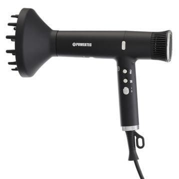 Powertec TR-4444 Süperlux Ionic Siyah Fön Makinası