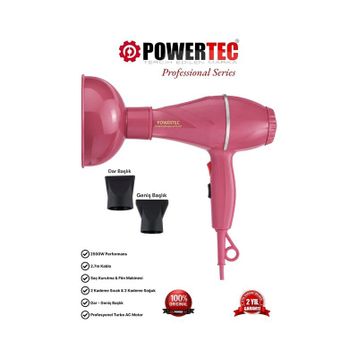 Powertec TR-501 Pembe Saç Kurutma Makinesi + Vigo