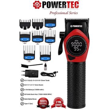 Powertec TR-5100 Kırmızı Tıraş Makinesi