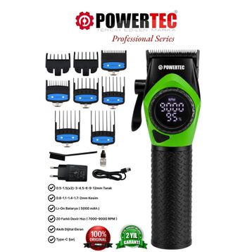 Powertec TR-5100 Yeşil Tıraş Makinesi