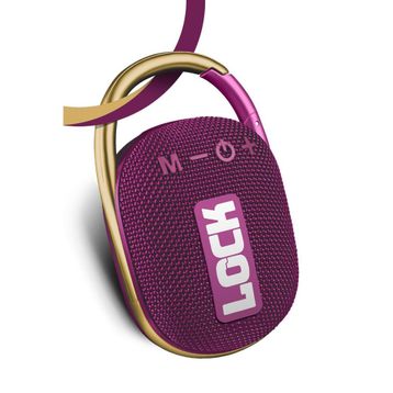 Powerway Lock Mor Taşınabilir Bluetooth Hoparlör