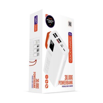 Powerway QC30S Beyaz 30.000 mAh Powerbank